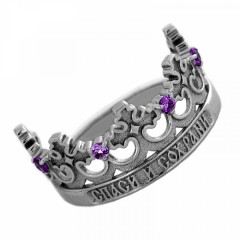 Серебряное кольцо с розовым фианитом