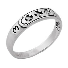 Серебряное кольцо с прозрачным фианитом