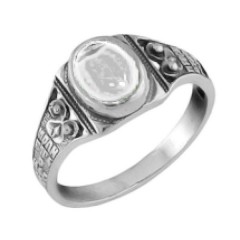 Серебряное кольцо с прозрачным фианитом