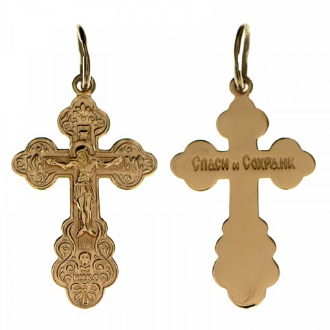 Золотой крестик православный