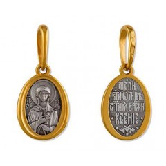 Серебряная подвеска с позолотой Ксения Петербургская