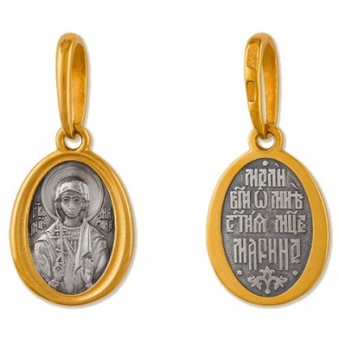 Серебряная подвеска с позолотой Марина 