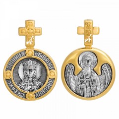 Серебряная подвеска с позолотой Екатерина