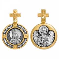 Серебряная подвеска с позолотой Людмила