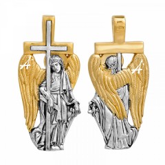 Серебряная подвеска с позолотой Ангел-Хранитель