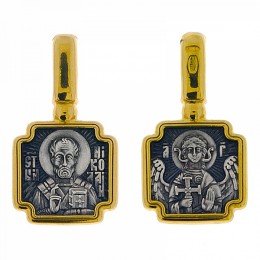 Серебряная подвеска Николай Чудотворец