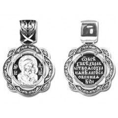 Серебряная подвеска Казанская Божия Матерь