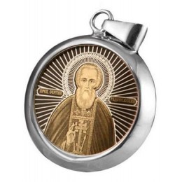 Серебряная подвеска Сергий Радонежский