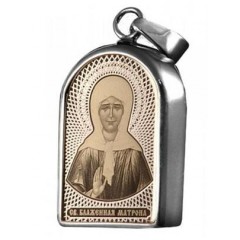 Серебряная подвеска Матрона Московская