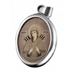Серебряная подвеска Семистрельная Божия Матерь