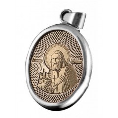 Серебряная подвеска Серафим Саровский