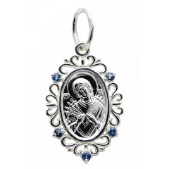 Серебряная подвеска Семистрельная Божия Матерь