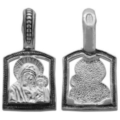 Серебряная подвеска Казанская Божия Матерь