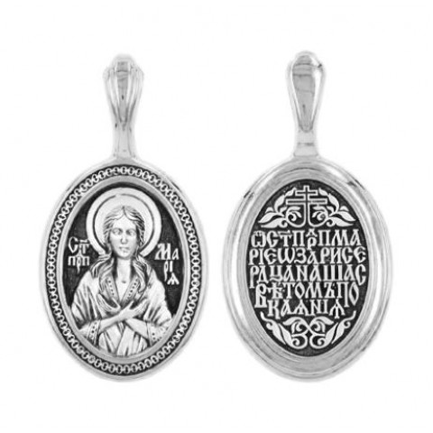 Серебряная подвеска Мария Египетская
