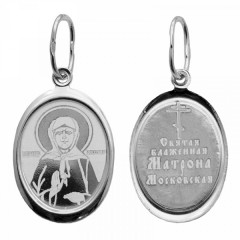 Серебряная подвеска Матрона Московская