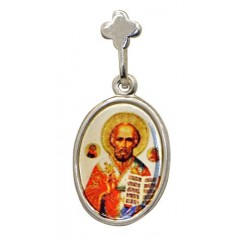 Серебряная подвеска Николай Чудотворец