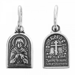 Серебряная подвеска Семистрельная Божия Матерь