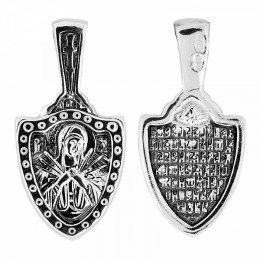 Серебряная подвеска Семистрельная Божия Матерь
