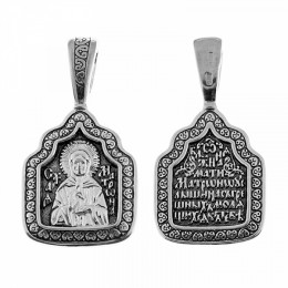 Серебряная подвеска Матрона Московская