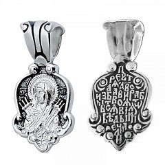 Серебряная подвеска Семистрельная Божия Матерь