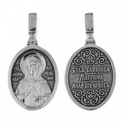 Серебряная подвеска Матрона Московская