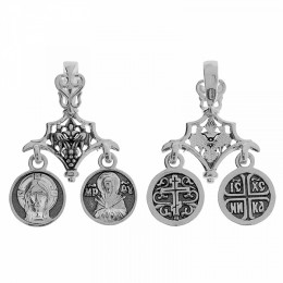 Серебряная подвеска Семистрельная Божия Матерь Спаситель