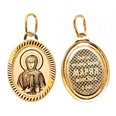 Золотая подвеска Мария